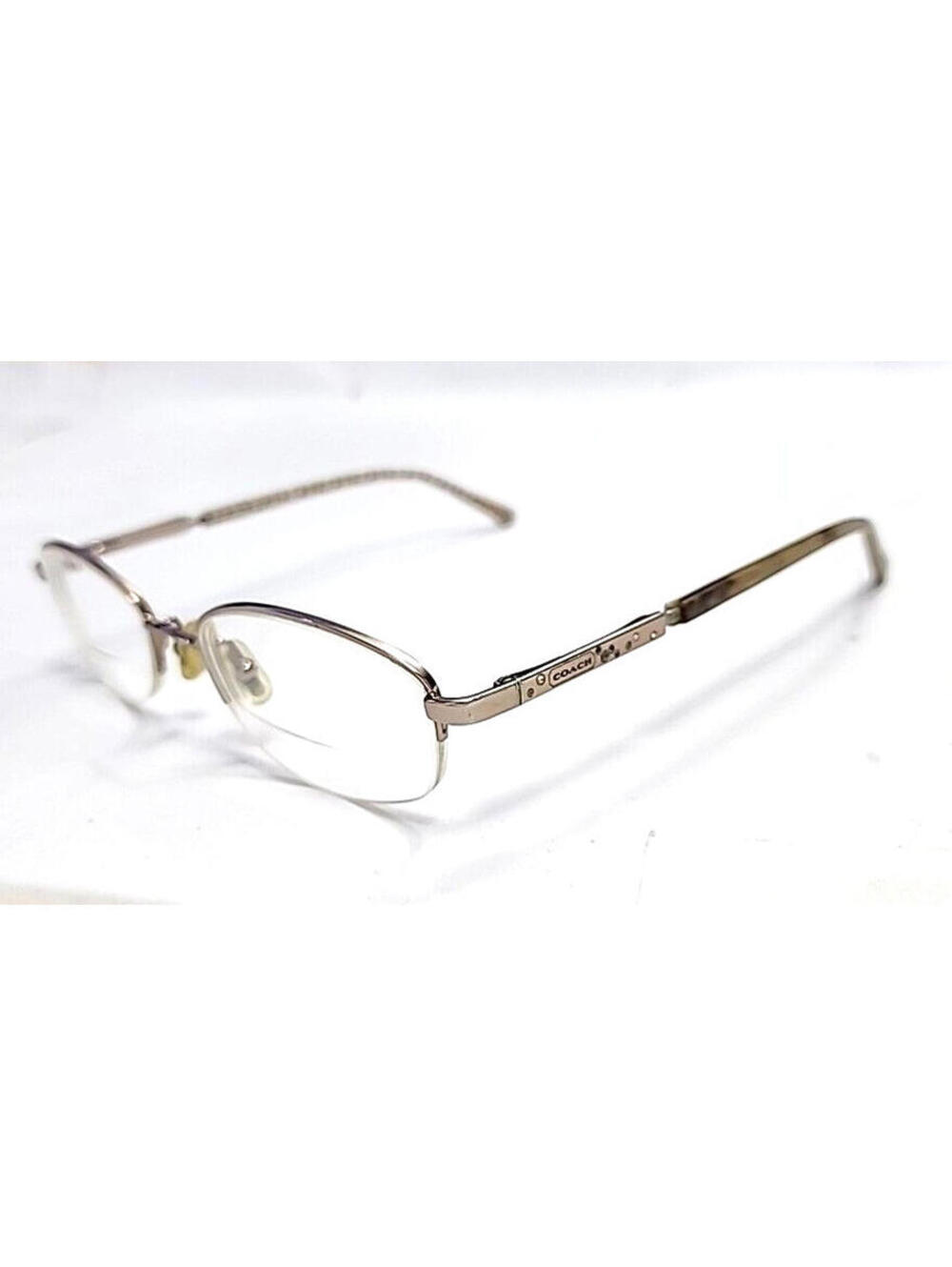 Coach 118 Faye Small Gold Oval Half Rim Eyeglasses Frame 51-18 135